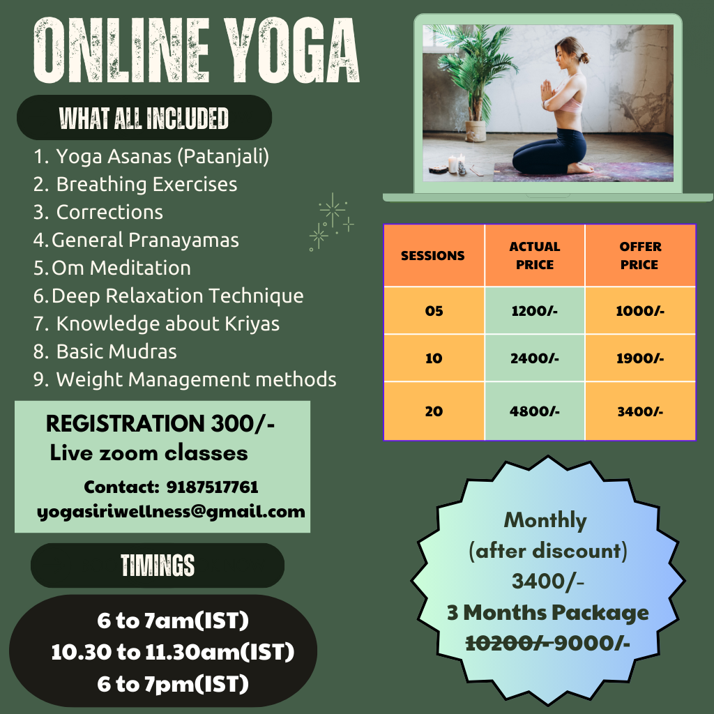 Yoga, Reiki, Acupressure & Wellness Experts- Yogasiri Wellness Centre in Bangalore, Karnataka, India